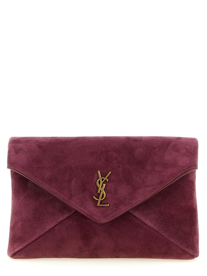 Saint Laurent Bordeaux Calfskin Crossbody Bag