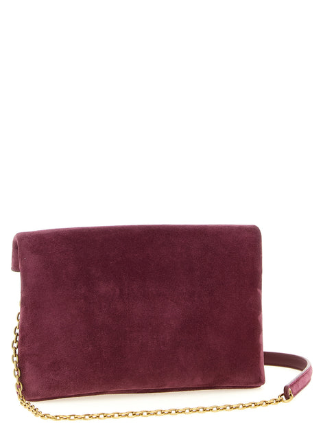 Saint Laurent Bordeaux Calfskin Crossbody Bag