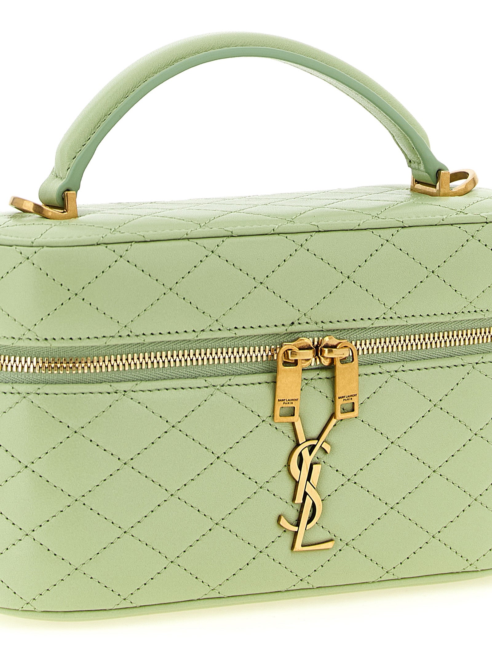 Saint Laurent Bicolor Lamb Leather Handbag