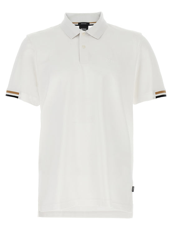 Hugo Boss White Cotton Polo Shirt