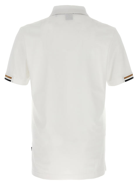 Hugo Boss White Cotton Polo Shirt