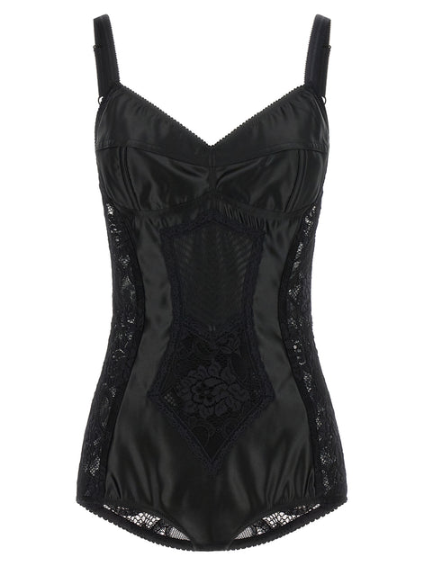 Dolce & Gabbana Black Polyamide Bodysuit