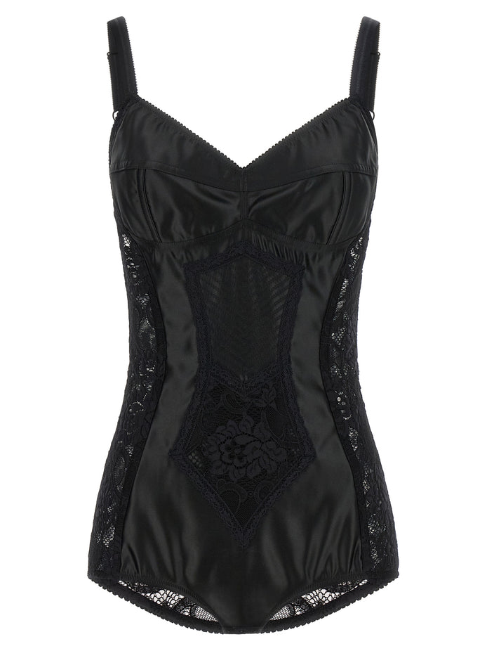 Dolce & Gabbana Black Polyamide Bodysuit