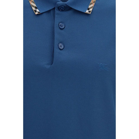 Burberry Blue Cotton Polo Shirt