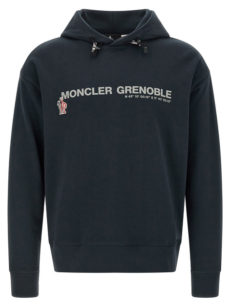 Moncler Grenoble Blue Cotton Sweatshirt
