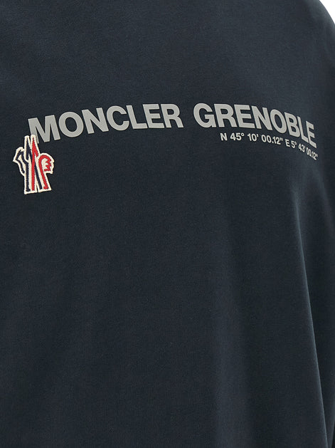 Moncler Grenoble Blue Cotton Sweatshirt