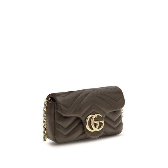 Gucci GG Marmont mini Brown Leather Shoulder Bag