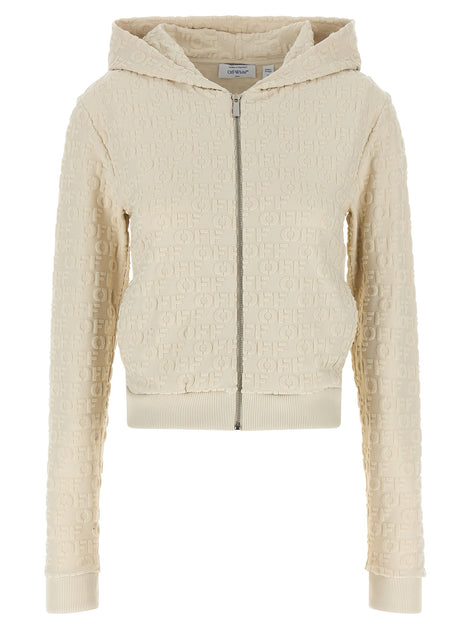 Off-White Beige Cotton Sweatshirt