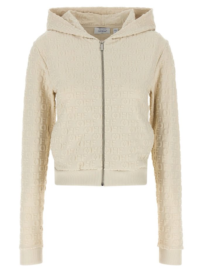Off-White Beige Cotton Sweatshirt