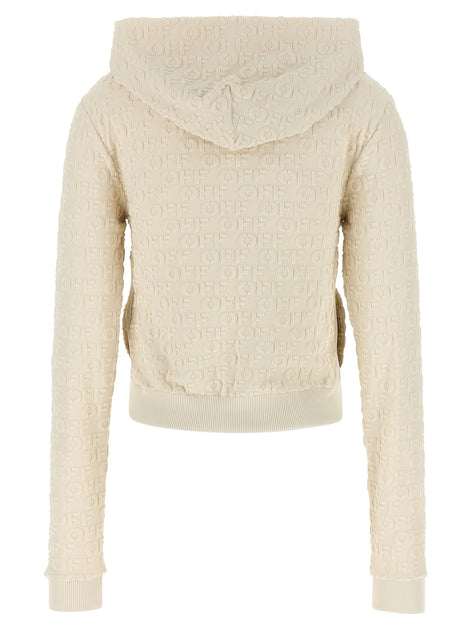 Off-White Beige Cotton Sweatshirt