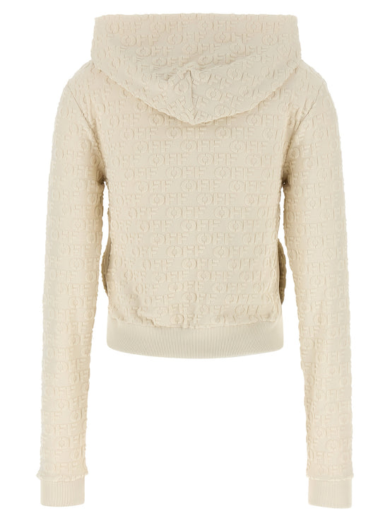 Off-White Beige Cotton Sweatshirt