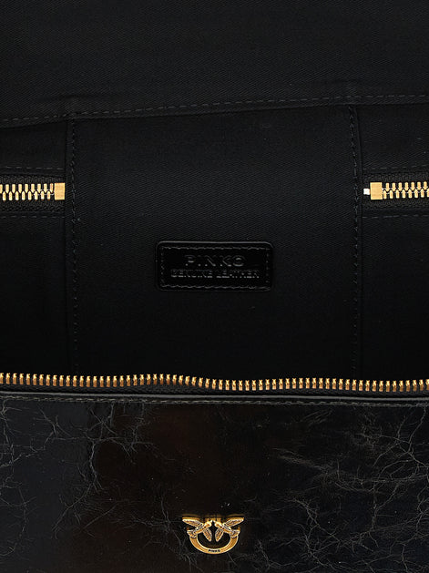 PINKO Black Calfskin Handbag