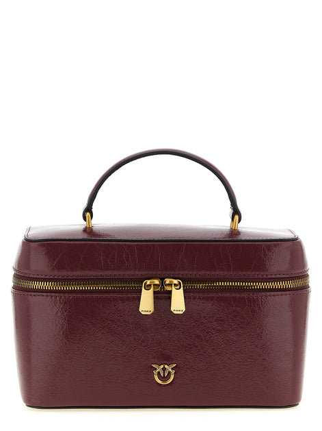 PINKO Bordeaux Calfskin Handbag