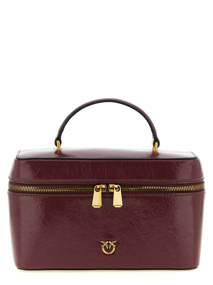 PINKO Bordeaux Calfskin Handbag