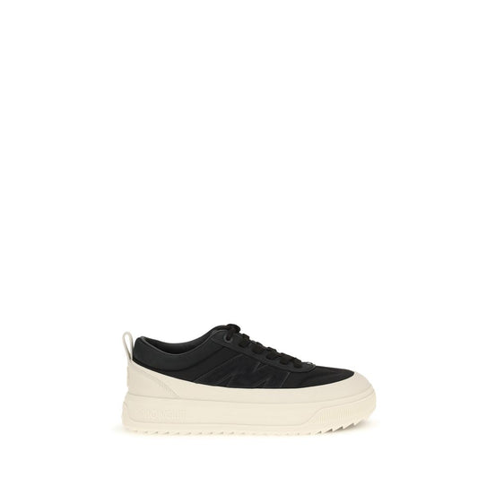 Moncler Black Calf Leather Bos Taurus Athletic Sneakers