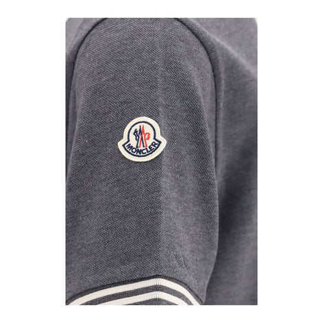 Moncler Gray Cotton Polo Shirt