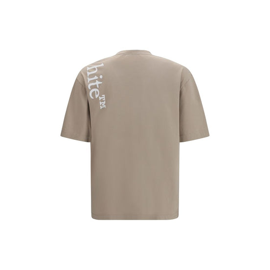 Off-White Beige Cotton T-Shirt