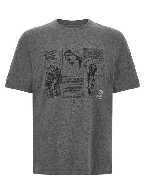 Brunello Cucinelli Gray Cotton T-Shirt