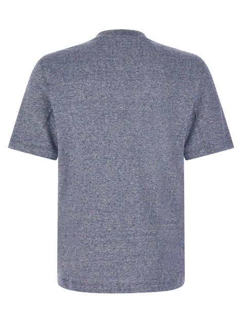 Brunello Cucinelli Blue Linen T-Shirt