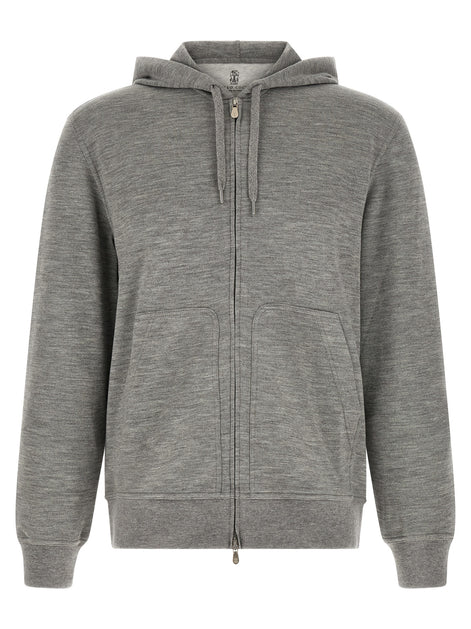 Brunello Cucinelli Gray Cashmere Sweatshirt
