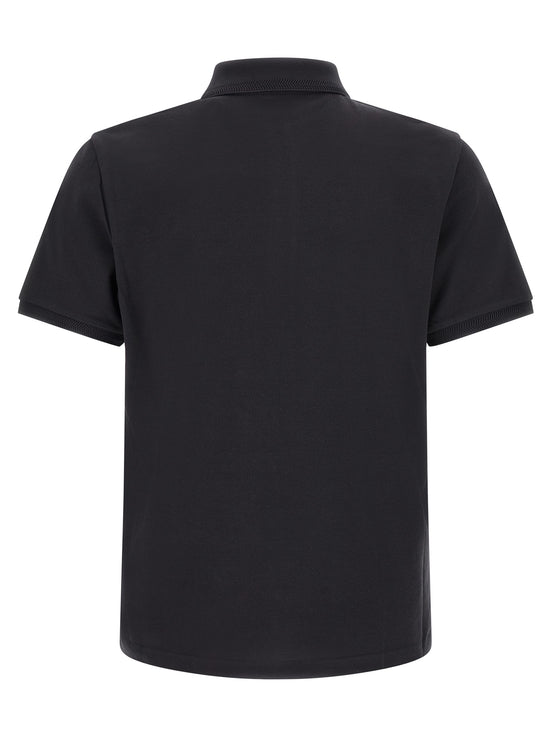 Moncler Blue Cotton Polo Shirt