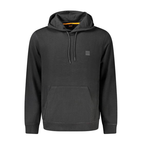 Hugo Boss Black Cotton Men's Hooded Sweatshirt
