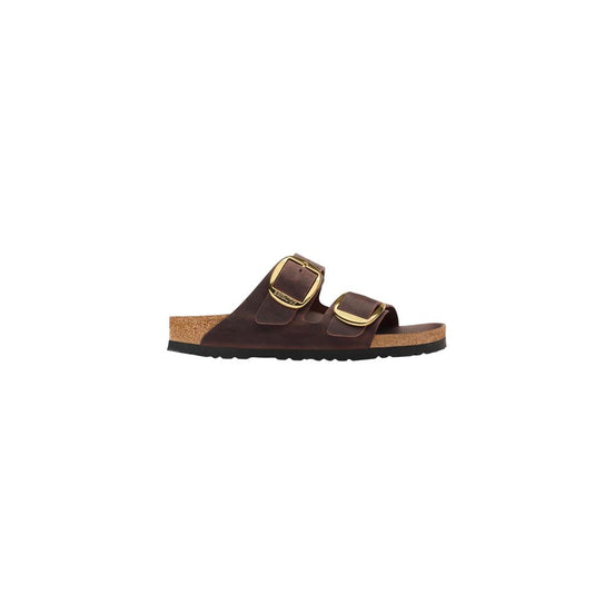 Birkenstock Brown Leather Flat Sandals