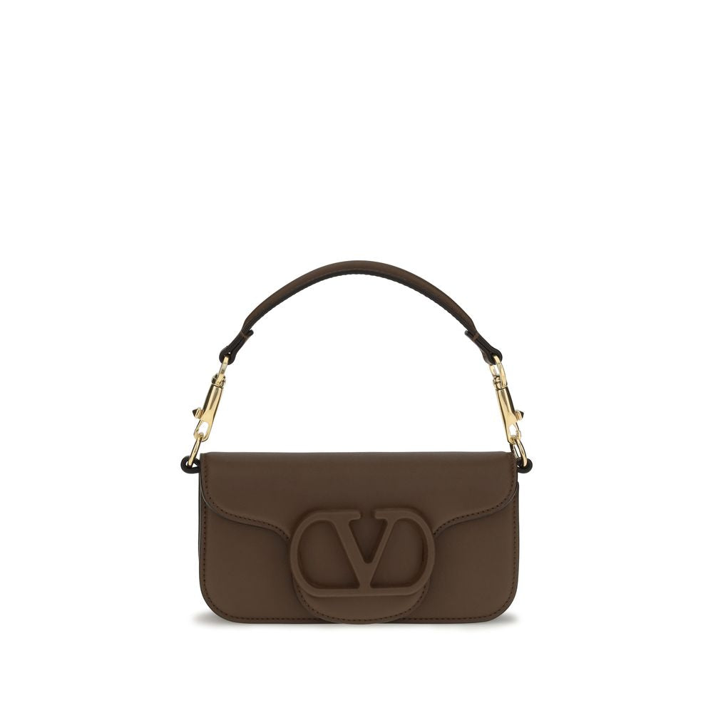 Valentino Garavani Loco Brown Leather Shoulder Bag