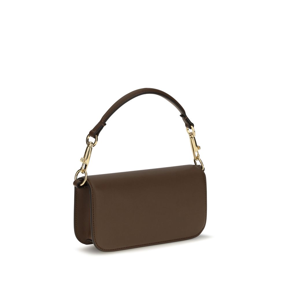 Valentino Garavani Loco Brown Leather Shoulder Bag
