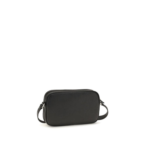 Valentino Garavani Black Calf Leather Bos Taurus Shoulder Bag