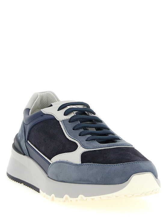 Brunello Cucinelli Blue Calfskin Athletic Sneakers