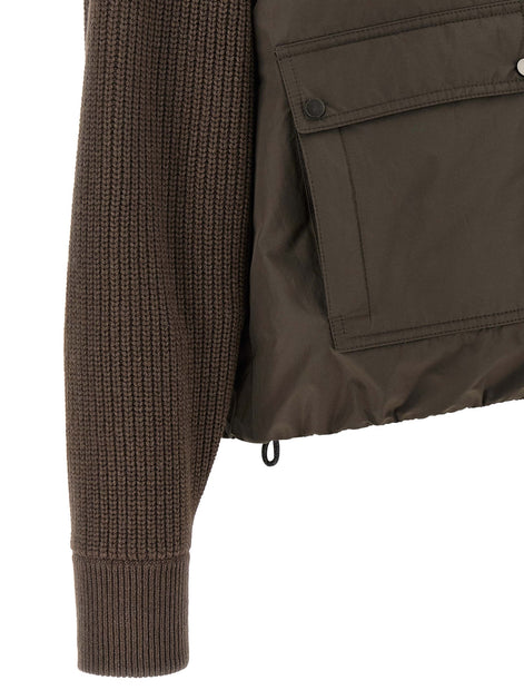 Brunello Cucinelli Brown Cotton Full-Length Jacket