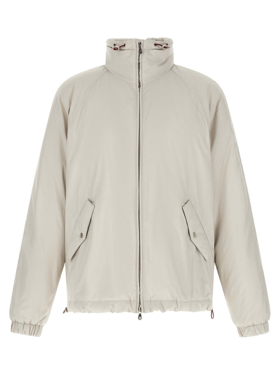 Brunello Cucinelli White Polyester Shell Jacket