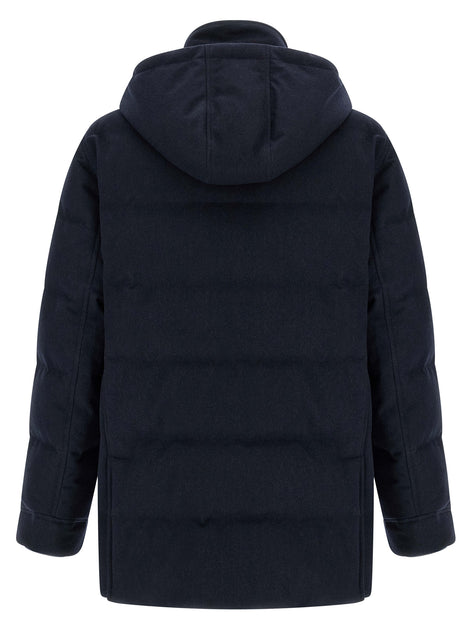 Brunello Cucinelli Blue Wool Parka