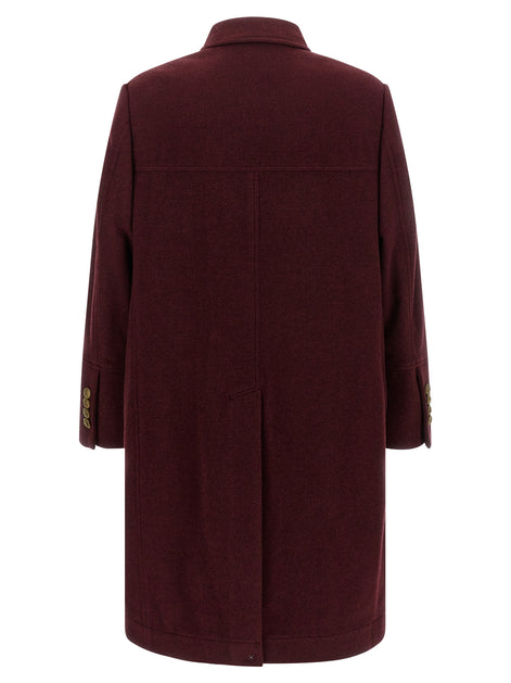 Brunello Cucinelli Bordeaux Cashmere Coat