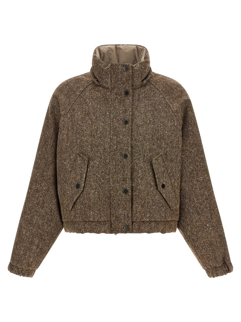 Brunello Cucinelli Brown Virgin Wool Full-Length Jacket