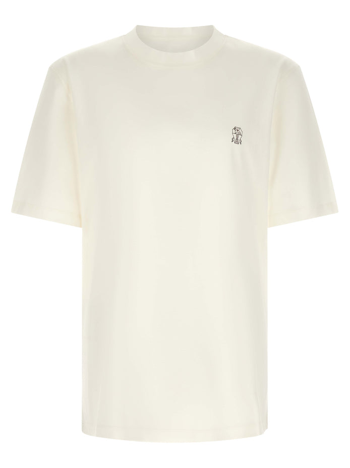 Brunello Cucinelli White Cotton T-Shirt