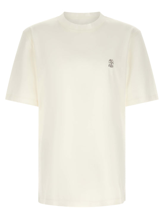 Brunello Cucinelli White Cotton T-Shirt