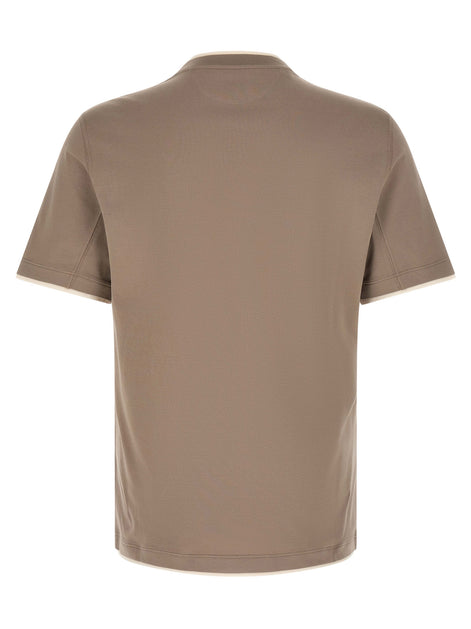 Brunello Cucinelli Gray Cotton T-Shirt