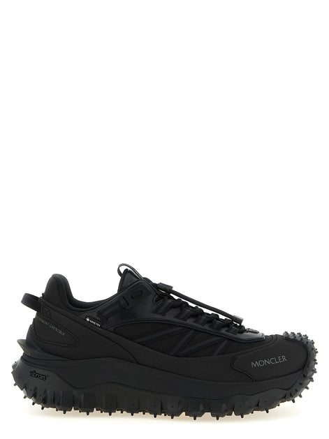 Moncler Black Leather Athletic Sneakers