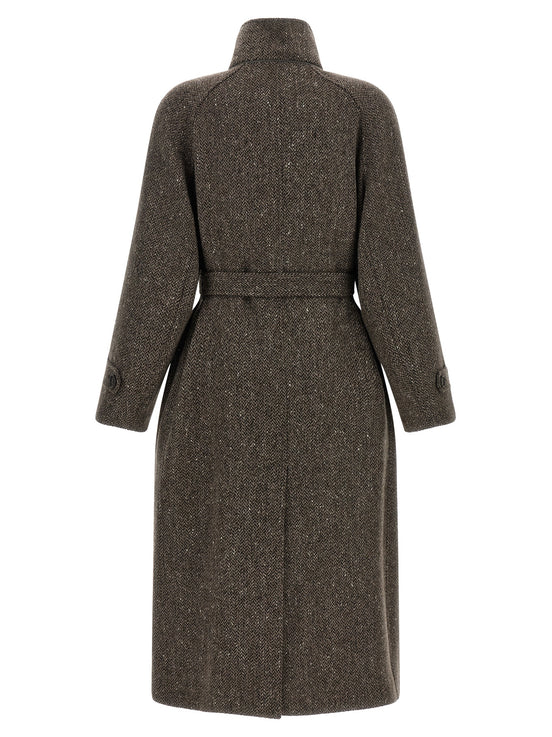 Brunello Cucinelli Brown Virgin Wool Coat