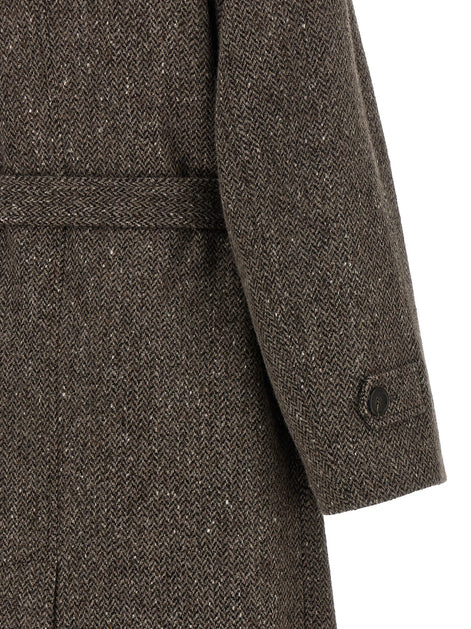 Brunello Cucinelli Brown Virgin Wool Coat