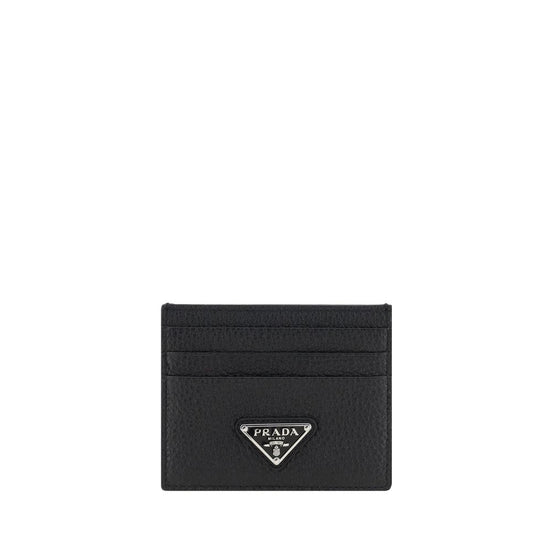 Prada Black Calf Leather Bos Taurus Wallet