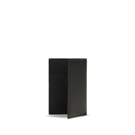 Prada Black Calf Leather Bos Taurus Wallet