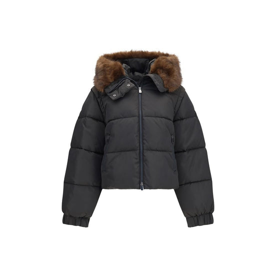 PINKO Brown Goose Down Full-Length Jacket