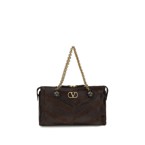 Valentino Garavani Panthea medium Brown Leather Shoulder Bag