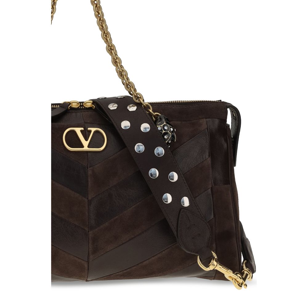Valentino Garavani Panthea medium Brown Leather Shoulder Bag