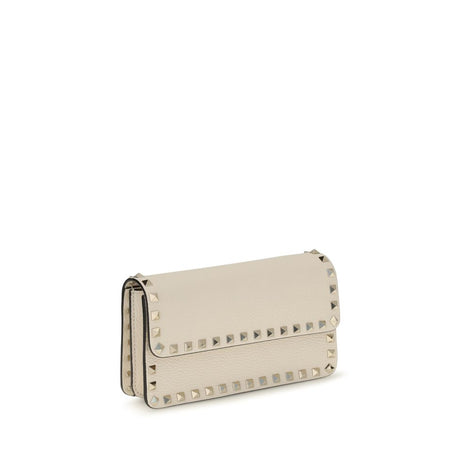 Valentino Garavani Beige Calf Leather Bos Taurus Wallet