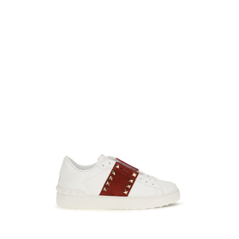 Valentino Garavani White Calf Leather Bos Taurus Low Top Sneakers