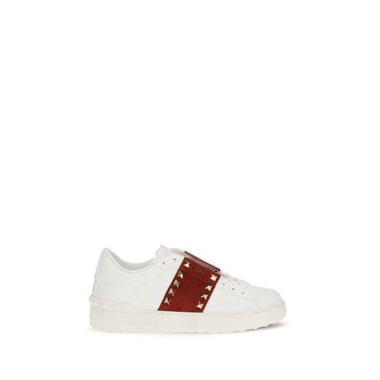Valentino Garavani Rockstud White Leather Low Top Sneakers